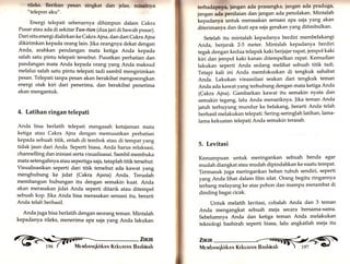 rileks, Berikan pesan singkat dan jelas, mlaalnya 
"telepon aku". 
Energi telepati sebenarnya dihimpun dalam Cakra 
Pusar atau ada di sekitar Tan-tien (dua jari di bawah pusar). 
Darisitu energi dialirkanke CakraAjna, dan dari CakraAjna 
dikirimkan kepada orang lain. Jika orangnya dekat dengan 
Anda, arahkan pendangan mata ketiga Anda kepada 
salah satu pintu telepati tersebut. Pusatkan perhatian dan 
pandangan mata Anda kepada orang yang Anda maksud 
melalui salah satu pintu telepati tadi sambil mengirimkan 
pesan. Telepati tanpa pesan akan berakibat mengosongkan 
energi otak kiri dari penerima, dan berakibat penerima 
akan mengantuk. 
4. Latihan ringan telepati 
Anda bisa berlatih telepati mengasah ketajaman mata 
ketiga atau Cakra Ajna dengan memusatkan perhatian 
kepada sebuah titik, entah di tembok atau di tempat yang 
tidak jaun dari Anda. Seperti biasa, Anda harus relaksasi, 
channelling dan inisiasi serta visualisasai. Sambil membuka 
mata setengahnya atau sepertiga saja, tataplah titik tersebut. 
Visualisasikan seperti dari titik tersebut ada kawat yang 
menghubung ke jidat (Cakra Ajana) Anda. Teruslah 
membangun hubungan itu dengan semakin kuat. Anda 
akan merasakan jidat Anda seperti ditarik atau ditempel 
sebuah kop. Jika Anda bisa merasakan sensasi itu, berarti 
Anda telah berhasil. 
Anda juga bisa berlatih dengan seorang teman. Mintalah 
kepadanya rileks, menerima apa saja yäng Anda lakukan 
@ fi,ill 
terhadapnya, fangan ada prasangka, jangan ada praduga, 
jangan ada penilaian dan jangan ada penolakan. Mintalah 
kepadanya untuk merasakan sensasi apa saja yang akan 
diterimanya dan ikuti apa saja gerakan yang ditimbulkan. 
Setelah itu mintalah kepadanya berdiri membelakangi 
Anda, berjarak 2-5 meter' Mintalah kepadanya berdiri 
tegak dengan kedua telapak kaki berjajat tapat,jempol kaki 
kiri dan jempol kaki kanan ditempelkan rapat. Kemudian 
lakukan seperti Anda sedang melihat sebuah titik tadi. 
Tetapi kali ini Anda memfokuskan di tengkuk sahabat 
Anda. Lakukan visuasilasi seakan dari tengkuk teman 
Anda ada kawat yang terhubung dengan mata ketiga Anda 
(Cakra Ajna). Gambarkan kawat itu semakin nyata dan 
semakin tegang,lalu Anda menariknya. Jika teman Anda 
jatuh terhuyung mundur ke belakang, berarti Anda telah 
berhasil melakukan telepati. Sering-seringlah latihan, lama-lama 
kekuatan telepati Anda semakin terasah. 
5. Levitasi 
Kemampuan untuk meringankan sebuah benda agar 
mudah diangkat atau mudah dipindahkan ke suatu tempat' 
Termasuk iuga meringankan beban tubuh sendiri, seperti 
yang Anda lihat dalam film silat. Orang begitu ringannya 
terbang melayang ke atas pohon dan mampu merambat di 
dinding bagai cicak. 
Untuk melatih lavitasi, cobalah Anda dan 3 teman 
Anda mengangkat sebuah meja secara bersama-sama. 
Sebelumnya Anda dan ketiga teman Anda melakukan 
teknologi bashirah seperti biasa, lalu angkatlah meja itu 
,Jl-li 
 