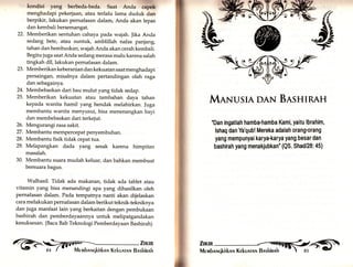 kondtsl yang berbeda-beda. Saat Anda ön 
menghadapi pekerjaan, atau terlalu lama duduk dan 
berpikir, lakukan pernafasan dalam, Anda akan lepas 
dan kembali bersemangat. 
Memberikan sentuhan cahaya pada wajah. ]ika Anda 
sedang bete, atau suntuk, amblillah nafas panjang, 
tahan dan hembuskan, wajah Anda akan cerah kembali. 
Begitu juga saat Anda sedangmerasa malu karena salah 
tingkah dll, lakukan pernafasan dalam. 
Memberikan keberanian dan kekuatan saat menghadapi 
persaingan, misalnya dalam pertandingan olah raga 
dan sebagainya. 
Membebaskan dari bau mulut yang tidak sedap. 
Memberikan kekuatan atau tambahan daya tahan 
kepada wanita hamil yang hendak melahirkan. ]uga 
membantu wanita menyusui, bisa menenangkan bayi 
dan membebaskan dari terkejut. 
22. 
23. 
24. 
25. 
26. Mengurangi rasa sakit. 
27 . Membantu mempercepat penyembuhan. 
28. Membantu fisik tidak cepat tua. 
29. Melapangkan dada yang sesak karena himpitan 
masalah. 
30. Membantu suara mudah kelüar, dan bahkan membuat 
bersuara bagus. 
Walhasil. Tidak ada makanan, tidak ada tablet atau 
vitamin yang bisa menandingi apa yang dihasilkan oleh 
pernafasan dalam. Pada tempatnya nanti akan dijelaskan 
cara melakukan pernafasan dalam berikut teknik-tekniknya 
dan juga manfaat lain yang berkaitan dengan pembukaan 
bashirah dan pemberdayaannya untuk melipatgandakan 
kesuksesan. (Baca Bab Teknologi Pemberdayaan Bashirah) 
{t, 
$ 
futANUStA DAN BI,.SHIRAH 
"Dan ingatlah hamba'hamba Kami, yaitu lbrahim, 
lshag dan Ya'qub! Mereka adalah orang-orang 
yang mempunyai karya-karya yang besar dan 
bashirah yang menakjubkan' (QS. Shadl2S:45) 
@- fi',ilX i.ffi 
 