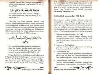 .§1ffij 
Ini adalah bashirah dari Tuhanmu, petunjuk dln'' 
rahmat bagi orang-orang yang beriman (QS. Al- 
A'raf /7:203) 
W r";a.ß'ts e ß5,, ry 3 fi.t i; 
Ini adalah bashirah bagi manusia, petunjuk 
dan rahmat bagi kaum yang meyakini (QS. Al- 
Jasiyah/ 45: 20) 
Para Nabi dan Rasul memiliki bashirah yang 
dahsyat. Dengan bashirah itu mereka banyak berbuat dan 
meninggalkan jejak kebaikan untuk umat. Bashirah itulah 
yang menjadi kekuatan atau energi bagi para Nabi dan Rasul 
serta orang-orang yartg menjalankan misi kekhalifahan. 
Nabi Ibarahim, Ishak dan Ya'qub adalah contoh orang-orang 
yang memiliki bashirah. Allah berfirman: 
)V;tit'r 
t) 
* +ij r.1,,  :,u, 36 y4G y; vrt v 
Dan ingatlah hamba-hamba Kami, yaitu Ibrahim, 
Ishaq dan Ya'qub! Mereka adalah orang-orang 
yang mempunyai karya-karya yang besar dan 
bashirah yang menakjubkan (QS. Shad/28:45) 
Dengan bashirah itu, Anda bisa meraih sukses yang 
berlipatganda. Kulit Anda bisa punya kemampuan sekuat 
tembaga. Kepala Anda bisa punya kekuatan sekuat batu. 
Otot Anda bisa punya kemampuan se*uat baja. Mata 
Anda bisa melihat sejauh mata memandang. Telinga 
Zinirr rt  gz ( t' 
iVlembnr.rqkirknlr Kgkunrnrrr Bnshinnh 
Anda blar punya kemampuan mendengar informasi yang 
tak disampaikan oleh media. Hidung Anda bisa punya 
kemampuan mencium dari jarak jauh sekian kilometer. 
Anda akan punya daya tangkap yang tinggi dan cerdas, 
seperti yang dikatakan dalam bahasa populernya 
Exkasensory Perception (ESP). 
Arti Bashirah Menurut Para Ahli Tafsir 
Betapa luasnya makna bashirah. Keluasan makna ini 
menunjukkan betapa bashirah merupakan " alat" atau 
sebuah sistem yar.1 menentukan kualitas hidup manusia. 
Sukses atau gagal, selamat atau celaka, menang atau kalah, 
mulia atau hina, kuat atau lemah, dan seterusnya, semuanya 
tergantung bashirah. Mari kita caritahu makna Basirah dari 
Kamus Al-Maani! Disebutkan bahwa "Bashirah" bermakna: 
1. Kekuatan untuk menemukan (:Jl.;rYtä1i ) 
Artinya, bahwa bashirah adalah kekuatan untuk 
menemukan segala sesuatu yang belum ada dan tidak 
ada. Bashirah punya kemampuan untuk menemukan 
yang gaib. 
Kepercayaan hati ( ,-^[$lrterl ) 
Artinya, bashirah adalah kepercayaan hati tentang 
kebenaran, walau belum melihatnya. 
Kecerdasan ( i*.i ) 
Artinya, bashirah adalah kecerdasan yang terbangun 
secara cepat dan tepat dari rangkaian informasi masa 
lalu, masa kini dan masa datang, dan menjadi keahlian. 
Makrifat kepada Allah (A-r- ) 
Artinya, bashirah adalah ketinggian spirutual dan 
pengetahuan yang mendalam tentang Allah. Dengan 
2. 
3. 
4. 
ffl1l^ 
 