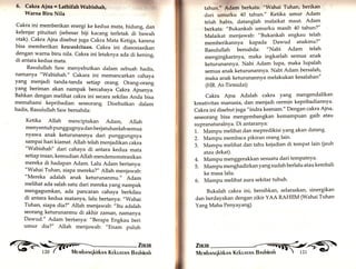 6. Cakra Af na . Lathifah Wabishah , 
,w 
Warna Biru Nila 
Cakra ini memberikan energi ke kedua mata, hidung, dan 
kelenjar pituitari (sebesar biji kacang terletak di bawah 
otak). Cakra Ajna disebut juga Cakra Mata Ketiga, karena 
bisa memberikan kewaskitaan. Cakra ini diasosiasikan 
dengan warna biru nila. Cakra ini letaknya ada di kening, 
di antara kedua mata. 
Rasulullah Saw menyebutkan dalam sebuah hadis, 
namanya "Wabishah." Cakara ini memancarkan cahaya 
yang menjadi tanda-tanda setiap orang. Orang_orang 
yang beriman akan nampak bercahaya Cakra Ajnanya. 
Bahkan dengan melihat cakra ini secara sekilas Anda bisa 
memahami kepribadian seseorang. Disebutkan dalam 
hadis, Rasulullah Saw bersabda: 
tahun." Adam berkata: "Wahai Tuhan, berikan 
dari umurku 40 tahun." Ketika umur Adam 
telah habis, datanglah malaikat maut' Adam 
berkata: "Bukankah umurku masih 40 tahun?" 
Malaikat menjawab: "Bukankah engkau telah 
memberikannya kapada Dawud anakmu?" 
Rasulullah bersabda: "Nabi Adam telah 
mengingkarinya, maka ingkarlah semua anak 
keturunannya. Nabi Adam lupa, maka lupalah 
semua anak keturunannya. Nabi Adam bersalah, 
maka anak keturunannya melakukan kesalahan" 
(HR. At-Tirmidzi) 
Cakra Ajna Adalah cakra yang mengendalikan 
kreativitas manusia, dan menjadi cermin kepribadiannya. 
Cakra ini disebut juga "indra keenam." Dengan cakra Ajna, 
seseorang bisa mengembangkan kemampuan gaib atau 
supranaturalnya. Di antaranYa: 
1,. Mampu melihat dan mepredikisi yang akan datang' 
2. Mampu membaca pikiran orang lain' 
3. Mampu melihat dan tahu kejadian di tempat lain (auh 
Ketika Allah menciptakan Adam, Allah 
menyentuh punggu gnya dan berjatuhanlah semua 
nyawa anak keturunannya dari punggungnya 
sampai hari kiamat. Allah telah menjadikan cakra 
"Wabishah" dari cahaya di antara kedua mata 
setiap insan, kemudian Atlah mendemonstrasikan 
mereka di hadapan Adam. Lalu Adam bertanya: 
"Wahai Tuhan, siapa mereka?" Al1ah menjawab: 
"Mereka adalah anak kefurunanmu.,, Adam 
melihat ada salah satu dari mereka yang nampak 
mengagumkan, ada pancaran cahaya berkilau 
di antara kedua matanya, lalu bertanya: ,,Wahai 
Tuhan, siapa dia?" Allah menjawab:,,Itu adalah 
seorang keturunanmu di akhir zaman, namanya 
Dawud." Adam bertanya: "Berapa Engkau beri 
umur dia?" Allah menjawab: ,,Enam puluh 
G.> flär Zu«n 
r" 
atau dekat). 
4. Mampu menggerakkan sesuatu dari tempatnya' 
5. Mampu menghadirkan yang sudah berlalu atau kembali 
ke masa lalu. 
6. Mampu melihat aura sekitar tubuh. 
Bukalah cakra ini, bersihkan, selaraskan, sinergikan 
dan berdayakan dengan zikir YAA RAHIIM (Wahai Tuhan 
Yang Maha PenyaYang) 
Mervrbnnqkirknll Kekunrnn Bnshinnh 
 
