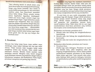 bawah ini biea membantu Anda untuk sebuah ,iruntirirrr 
"Saya sekarang berada di sebuah taman yang 
benar-benar indah. Saya sedang menikmati bunga_ 
bunga yang harum semerbak. Saya duduk di 
saung melihat pemandangan itu. Saya merasakan 
sejuknya udara. Saya benar-benar merasakan 
semua beban hilang. pikiran semakin tenang, 
semua kegelisahan digantikan kebahagiaan. 
Tubuh saya terasa ringan, semakin ringan dan 
menjadi sangat ringan. Angin berhembus semilir 
membuat saya mengantuk. Mata saya semakin 
tidak bisa ditahan. Saya tertidur dengan lelap dan 
nikmat sekali. Semakin dalam tidur saya, dan tidur 
saya benar-benar sangat lelap..... Alhamdulillah 
saya telah menikmati tidur nyenyak dan kini saya 
ingin bangun kembali dalam kedaan segar bugar 
penuh gairah. Satu dua tiga saya bangun dan 
membuka mata." 
2. Pernafasan 
Manusia bisa hidup tanpa bicara, tanpa melihat, tanpa 
mendengar, tanpa makan beberapa hari dan juga tanpa 
minum. Tetapi manusia tidak mungkin hidup tanpa 
menghirup undara atau bernafas. Nafas adalah tanda 
kehidupan manusia. Bernafas berarti memberi tanda 
kehidupan manusia. Mengatur nafas, berarti mengatur 
tanda kehidupan manusia yang berkaitan dengan fisiknya, 
kekuatannya, energinya, dan kesehatannya. kahu begitu, 
pernafasan mempunyai arti penting bagi manusia. 
@= iHil 
"t- 
Pernduan yang bagus bisa membantu menentukan 
kualitas hidup manusia. Karena itulah, maka para ahli 
melakukan berbagai risech dan percobaan tentang teknik 
pernafasan. Mereka menemukan formula atau teknik-teknik 
pernafasan yang luar biasa. Dengan teknik pernafasan 
tertentu, sesorang bisa mencapai kualitas hidup yang tinggi 
dan mampu menghadirkan hal-hal y ar.g menakjubkan. 
Di awal buku ini saya sudah mengungkap teknik 
pernafasan bagi ahli thareqat. Dengan teknik pernafasan, 
mereka mampu meraih kesadaran energi yang sangat 
tinggi. Mereka mampu mencapai transcendental (di 
luar pengertian dan pengalaman manusia biasa), 
meraih keajaiban hidup. Maka dalam bab ini, saya ingin 
memberitahukan dasar-dasar pernafasan yang nantinya 
kita terapkan untuk memberdayakan bashirah. 
Berdasarkan cara bernafas, pernafasan ada 3: 
1,. Menarik nafas dari hidung dan menghembuskannya 
lewat hidung. 
Menarik nafas dari hidung dan menghembuskannya 
lewat mulut. 
Menarik nafas dari mulut dan mengeluarkannya dari 
mulut. 
Berdasarkan siklus bernafas, pernafasan ada 3 macam: 
1. Pernafasan biasa. 
Disebut juga nafas diafragma. Pernafasan ini seperti 
kita bernafas biasa, yakni menghirup udara dan 
langsung menghembuskannya. Namun dalam praktek 
pemberdayaan bashirah, pernafasan ini kita lakukan 
dalam tempo agak lama. Yaitu menarik nafas pelan-pelan 
beberapa detik masuk ke diafragma, kemudian 
mengembuskannya pelan-pelan sambil mengempiskan 
perut. 
2. 
a 
J. 
 