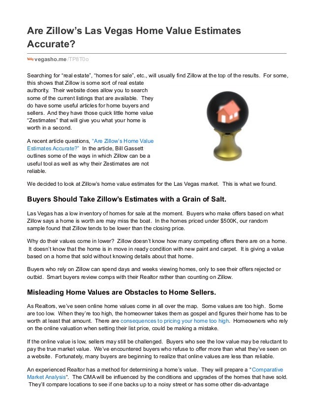are zillow s las vegas home values accurate no