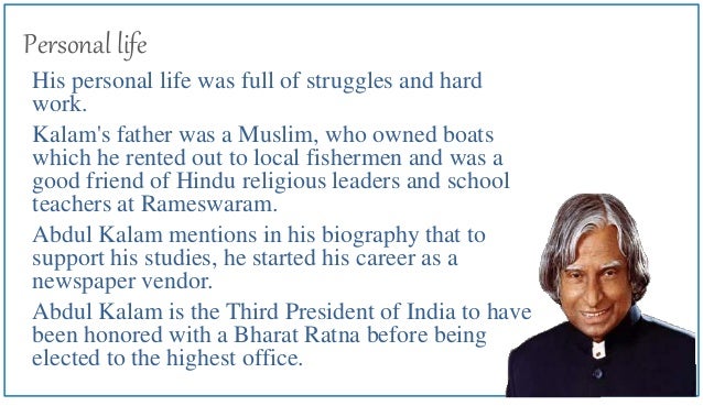 life history of apj abdul kalam essay