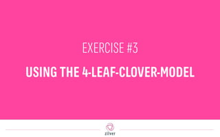 EXERCISE #3
USING THE 4-LEAF-CLOVER-MODEL
 