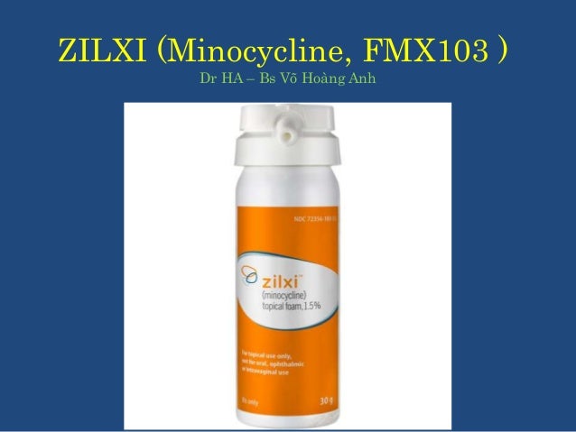 ZILXI (Minocycline, FMX103 )
Dr HA – Bs Võ Hoàng Anh
 