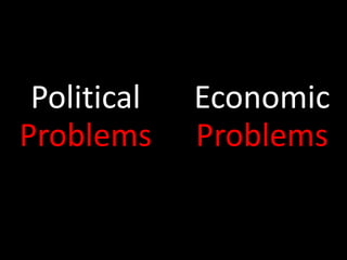 Political   Economic
Problems     Problems
 