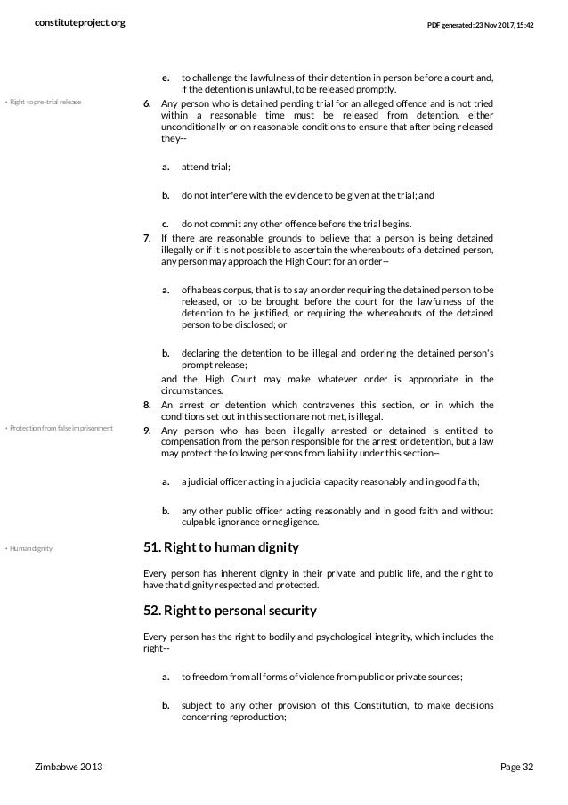 Zimbabwe's 2013 constitution