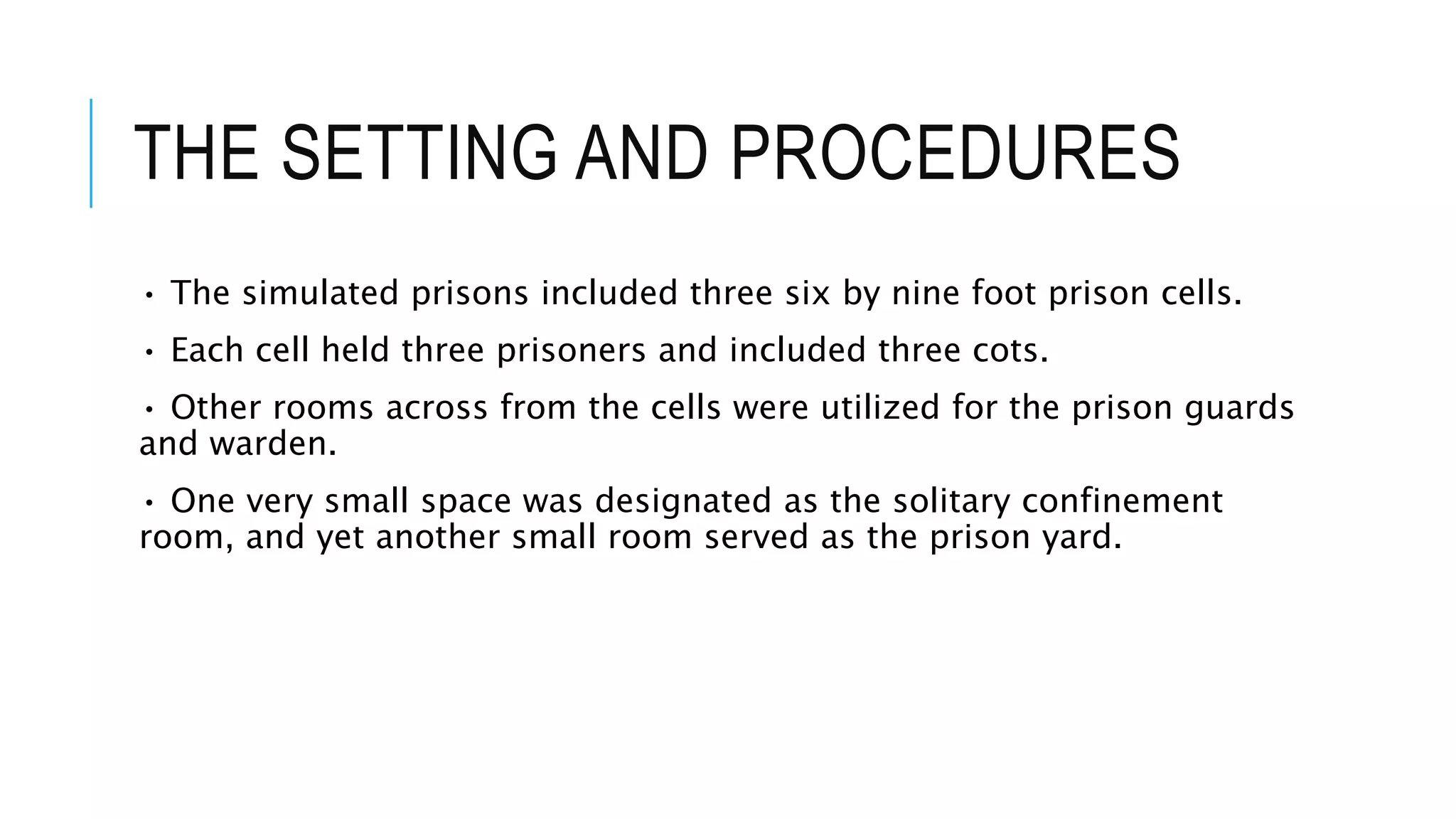 Zimbardo's Experiment : The Stanford Prison Experiment | PPTX