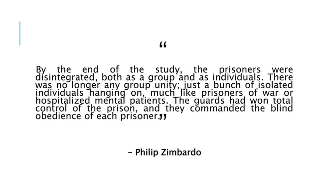 Zimbardo's Experiment : The Stanford Prison Experiment | PPTX | Crime ...