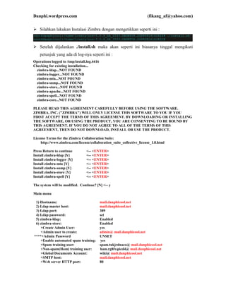 mail server with zimbra