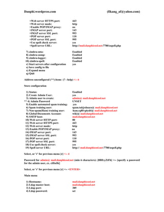 mail server with zimbra