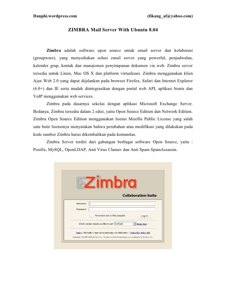 Mail Server With Zimbra