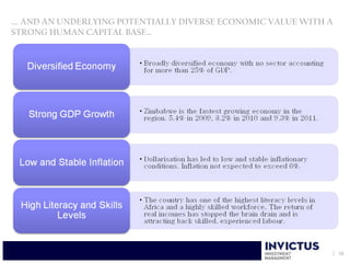 …. AND AN UNDERLYING POTENTIALLY DIVERSE ECONOMIC VALUE WITH A
STRONG HUMAN CAPITAL BASE…




                                                                 15
 