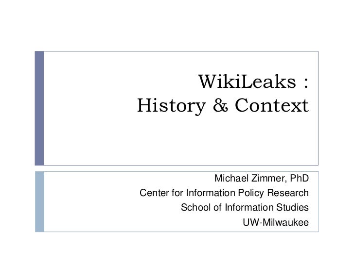 Zimmer wikileaks