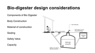 Bio Digester Design and development of an anaerobic bio-digester for application in ...