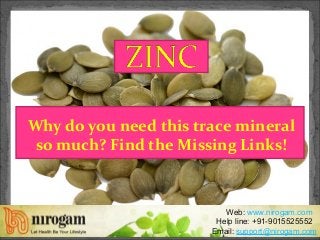 Why do you need this trace mineral
so much? Find the Missing Links!
Web: www.nirogam.com
Help line: +91-9015525552
Email: support@nirogam.com
 