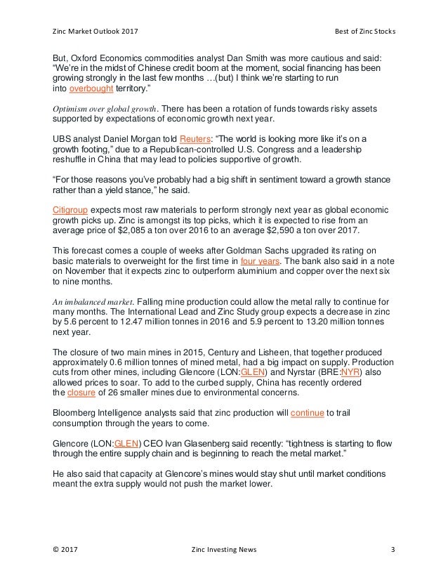 Zinc marketoutlookandbestofzincstocks