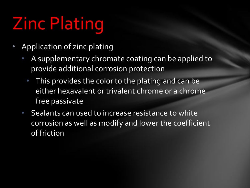 Zinc and zinc nickel plating