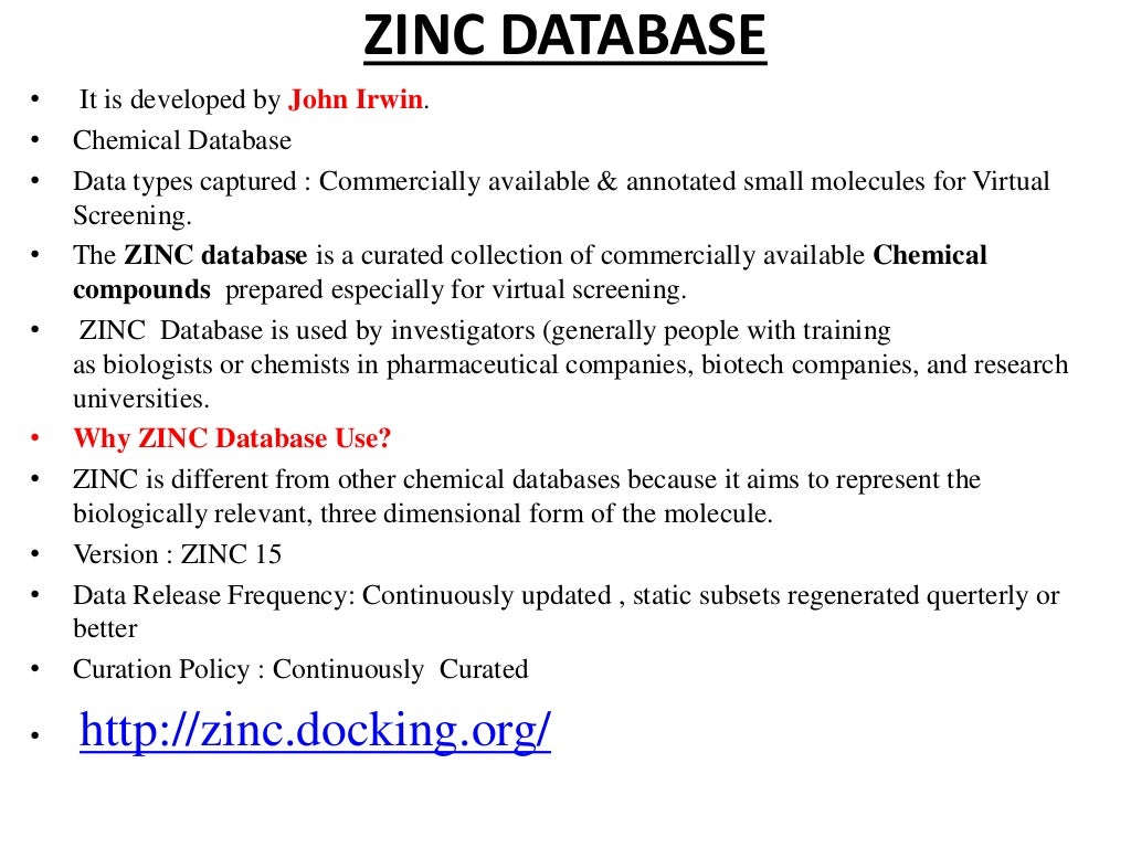 ZINC database