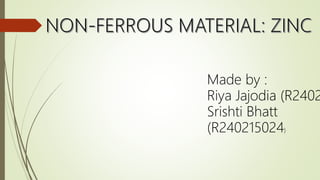 Made by :
Riya Jajodia (R2402
Srishti Bhatt
(R240215024)
 