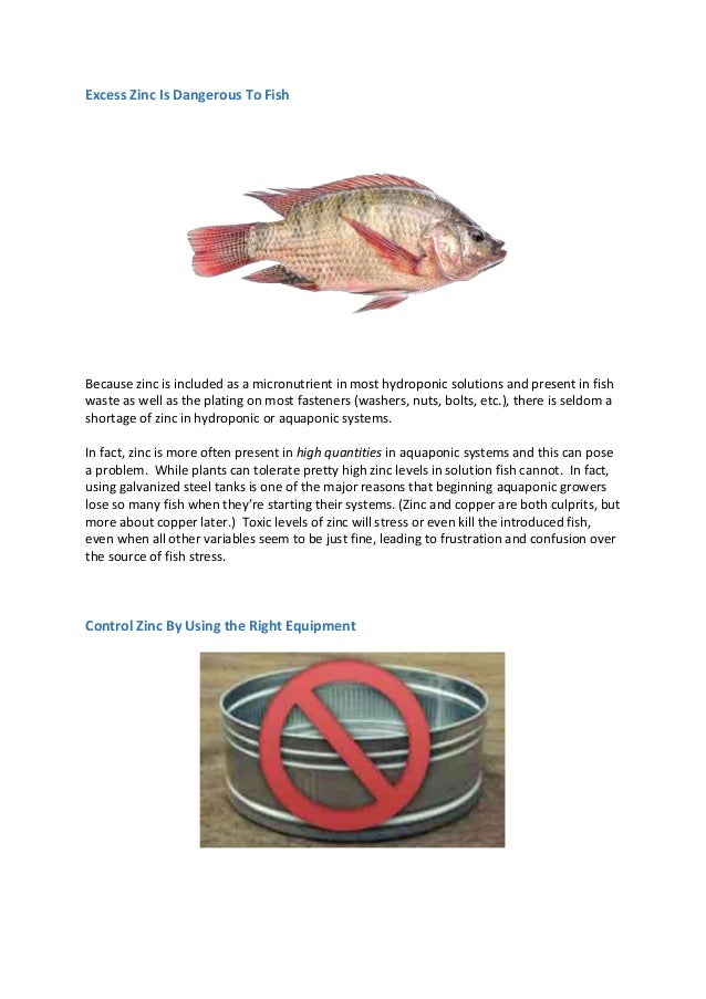 Zinc in Aquaponics