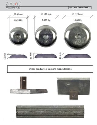 ®
Type: Weight:www.zinc-it.eu ND8 / ND10 / ND12
 