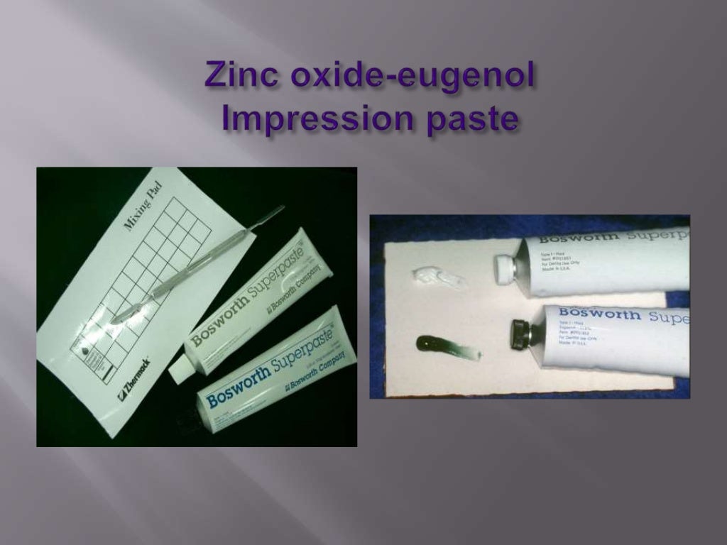 Zinc oxide eugenol