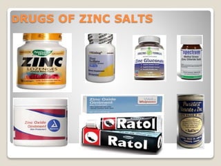 DRUGS OF ZINC SALTS
 