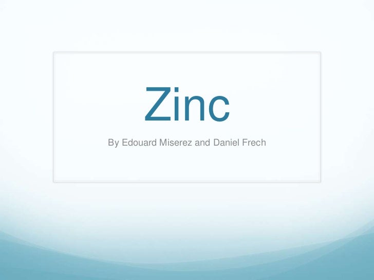 Zinc presentation