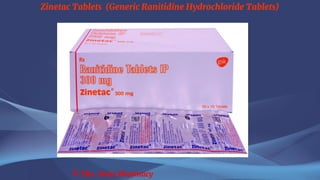 Zinetac Tablets (Generic Ranitidine Hydrochloride Tablets)
© The Swiss Pharmacy
 