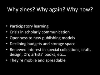 Library Workers Zine Workshop | PPT