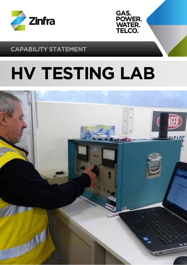 Zinfra HV Testing Lab Capability Statement