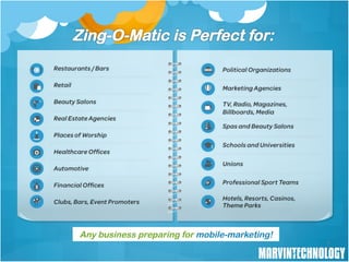 Any business preparing for mobile-marketing!
                                               1
                                               0
 