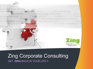 www.zcc.co.in
Zing Corporate Consulting
GET ZING BACK IN YOUR LIFE !!
 