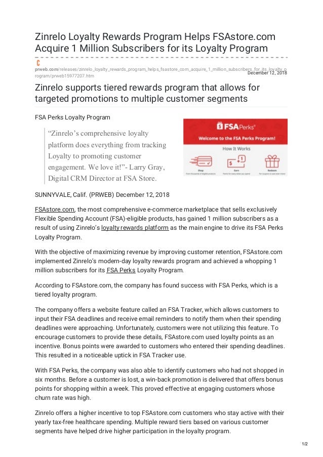 Loyalty Rewards Program >> Zinrelo Loyalty Rewards Program Helps Fs Astorecom Acquire 1 Loyalty Rewards Program >> Zinrelo Loyalty Rewards Program Helps Fs Astorecom Acquire 1