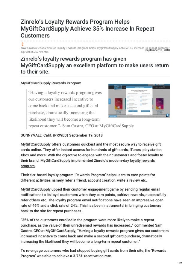Loyalty Rewards Program >> Zinrelos Loyalty Rewards Program Helps My Giftcardsupply Loyalty Rewards Program >> Zinrelos Loyalty Rewards Program Helps My Giftcardsupply