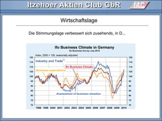 Wirtschaftslage
Die Stimmungslage verbessert sich zusehends, in D...
 
