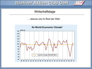 Wirtschaftslage
... ebenso wie im Rest der Welt.
 