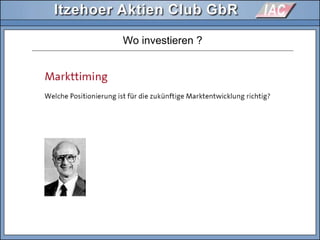Wo investieren ?
 