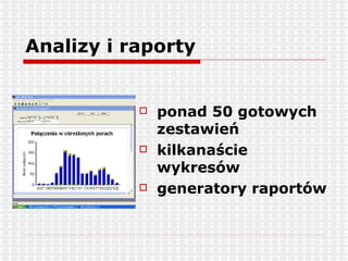Analizy i raporty ponad 50 gotowych zestawień kilkanaście wykresów generatory raportów 