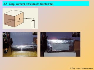 3.5 Oog, camera obscura en fototoestel




                                         P. Feys - Sint – Jorisschool Menen
 