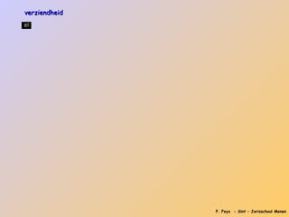 verziendheid




               P. Feys - Sint – Jorisschool Menen
 