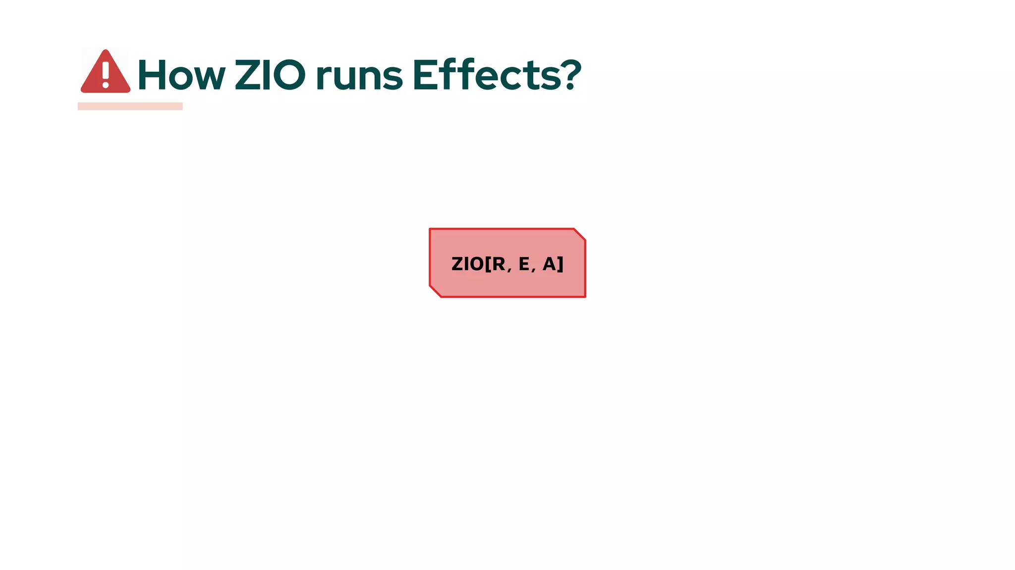How ZIO runs Effects?
ZIO[R, E, A]
 