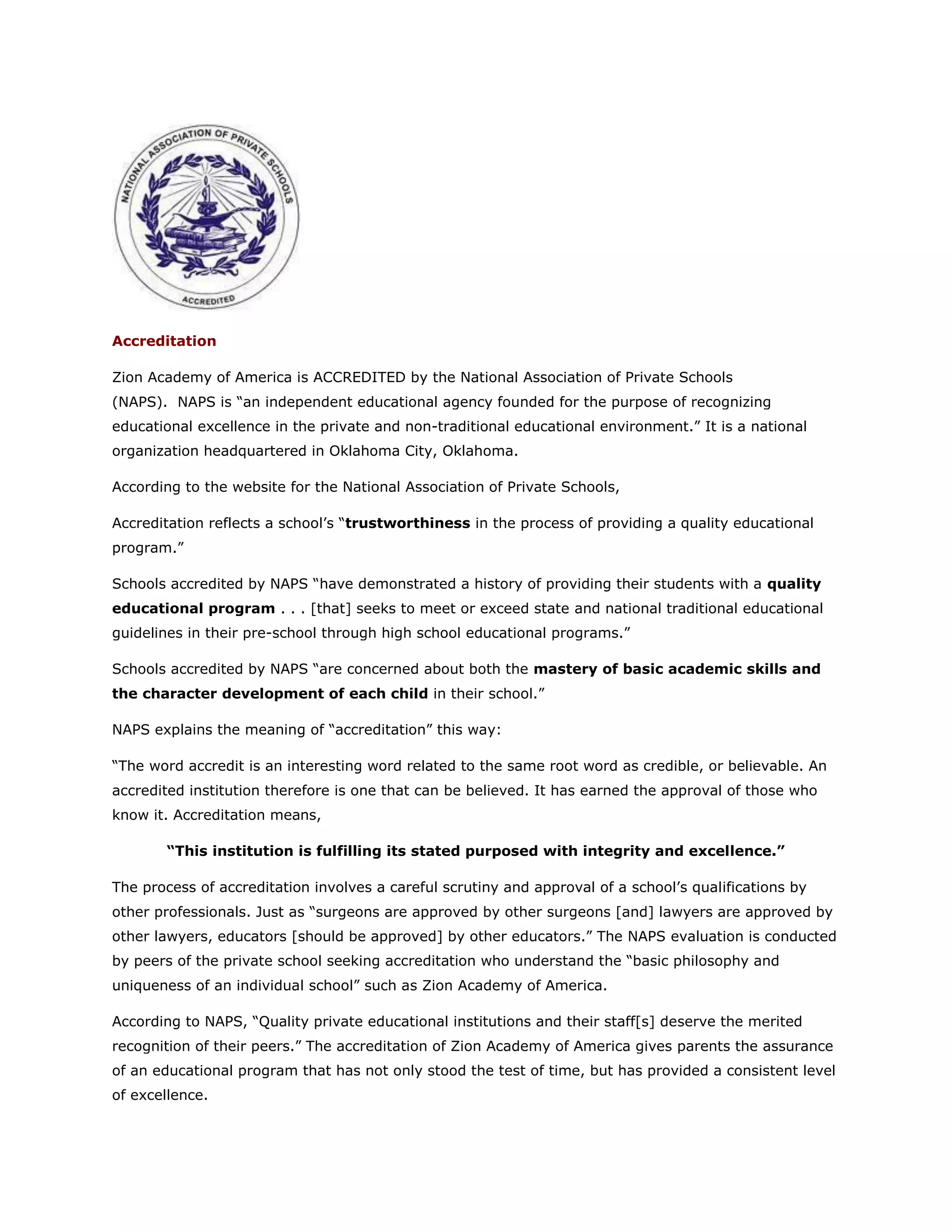 Zion academy accredited homeschool programs pdf