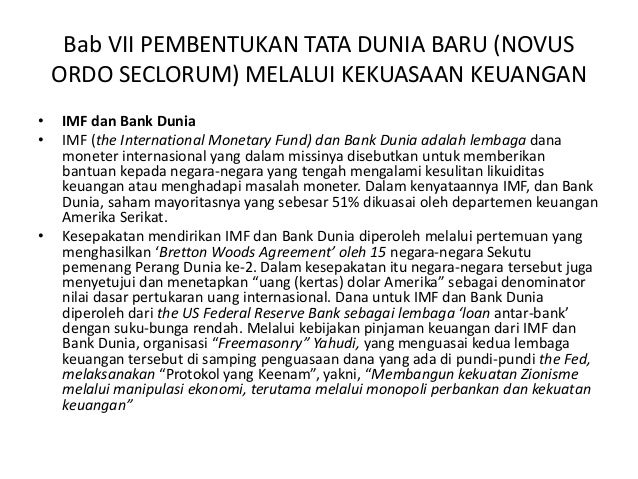 Zionisme:Gerakan Penaklukan Dunia
