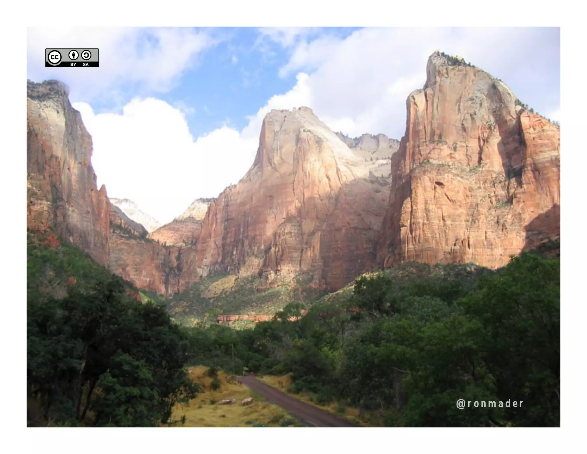 On March 18, 1918, Zion quadrupled in size and changed from
Mukuntuweap National Monument to Zion National Monument.
 