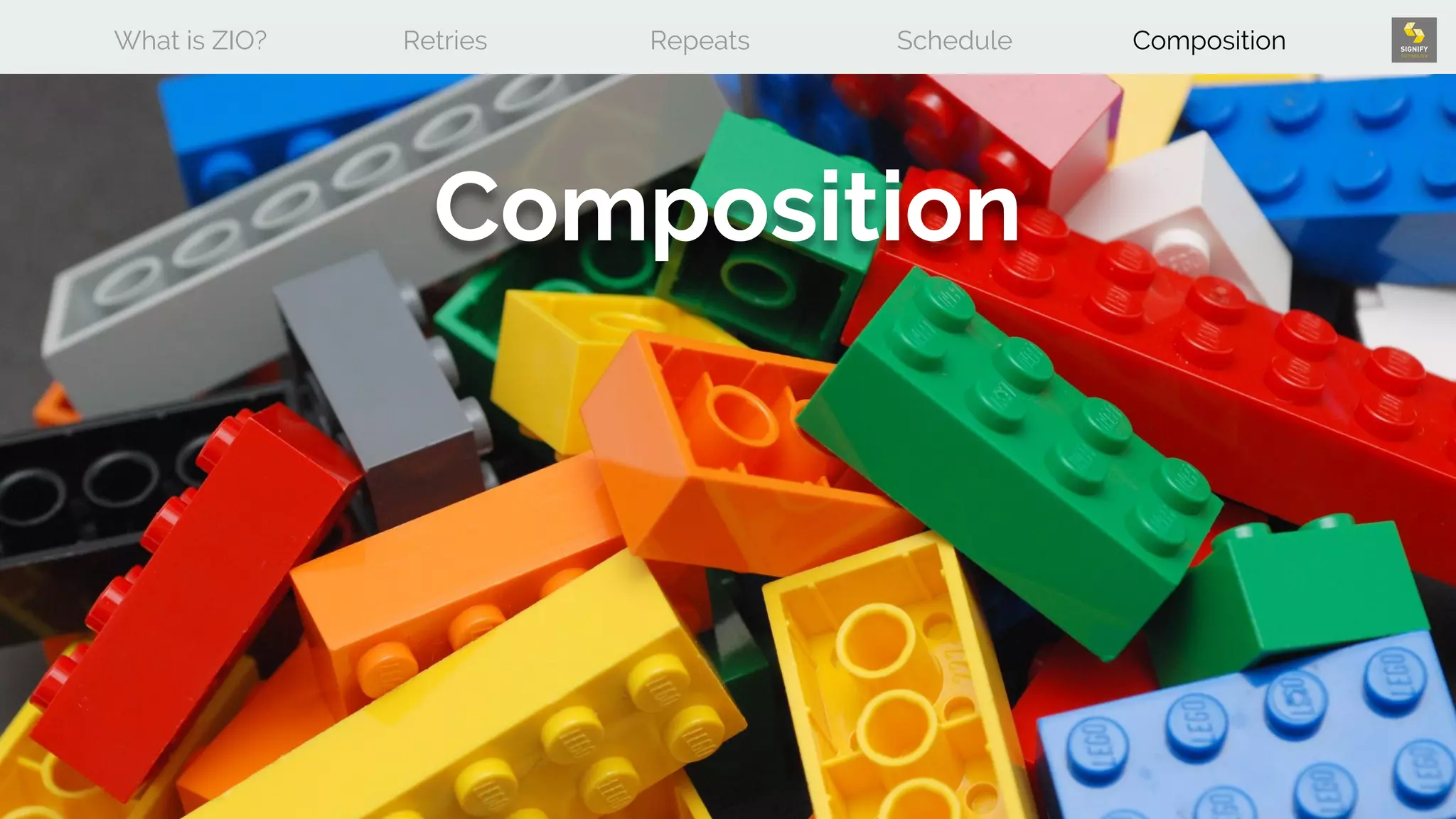 Composition
What is ZIO? Retries Repeats Schedule Composition
 