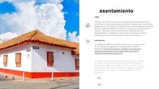 A una altura de 2650 mtrs, sobre el nivel del mar, con una superficie
de 197 kilometros cuadrados, con una poblacion de 106.250
habitantes. Antes de los muiscas, zipaquira era un territorio
donde se encontraba el mar de agua salada; por ello las
montañas derramaban agua salada.
Se integraban el Corregimiento de Zipaquirá los pueblos
de: Cajicá, Cogua, Cota, Cucunubá, Chía, Fúquene,
Gachancipá, Nemocón, Pacho, Simijaca, Sopó, Suesca,
Susa, Suta, Tabio, Tausa, Tocancipá, Ubaté y Zipaquirá
propiamente, los cuales son independientes en este
momento.
ubicacion
Alrededor de 1692 se trasladó el pueblo nativo ya que el espacio donde se
encontraban era muy pequeño para la poblacion, ademas que en esos pueblos
estaba prohibido por parte de los españoles que personas ajenas a esos grupos
etnicos se asentaran alli(esta es una fecha importante por que alli inician los
trasados…Mas tarde cuando las tierras fueron repartidas entre los
conquistadores,se establecio el Corregimiento de Zipaquira. Alli fueron
establecidas doctrina de los dominicos y luego los franciscanos.
1 6 9 2
asentamiento
Z i p a q u i r a
 