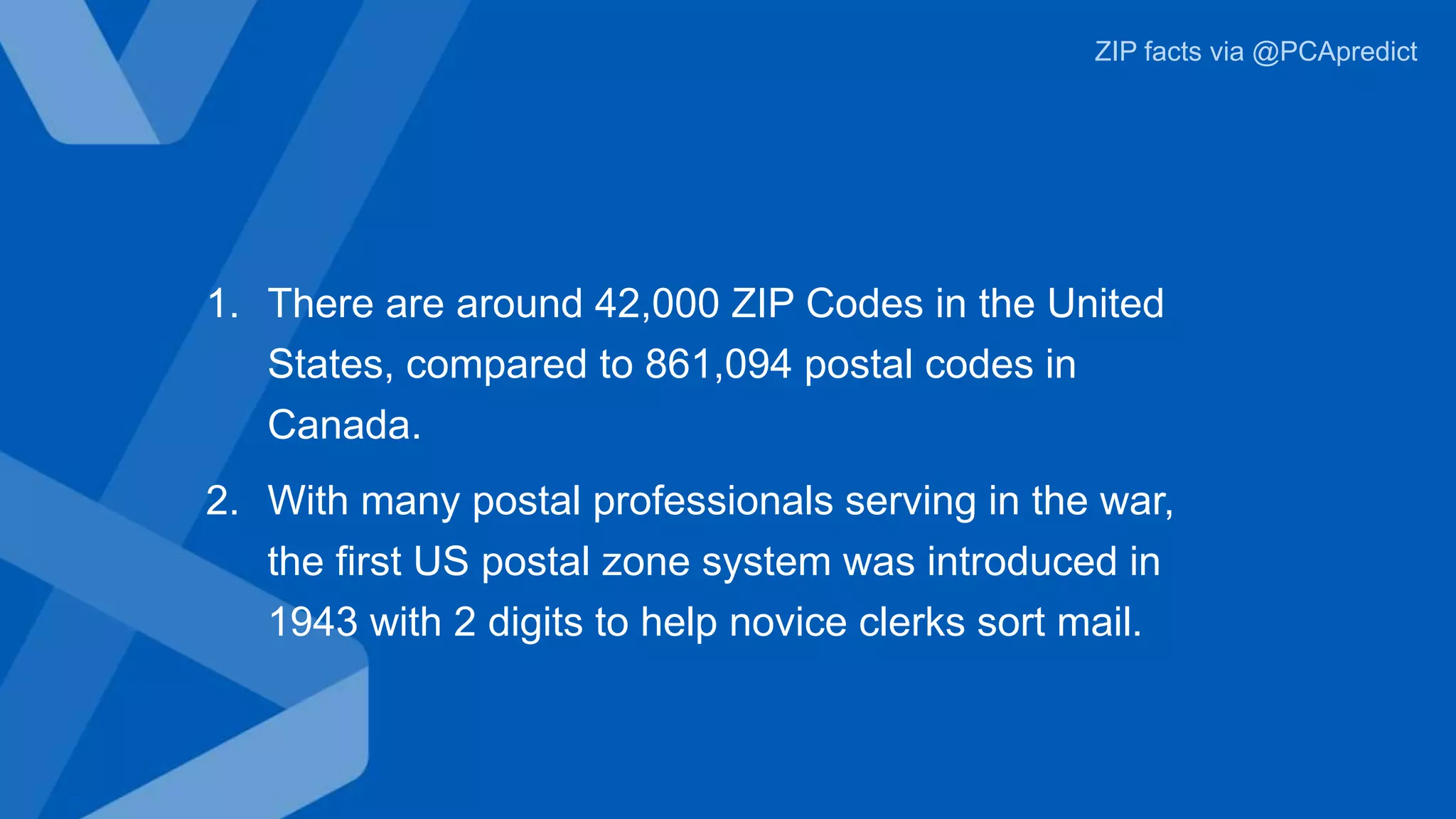 15 facts you probably didn't know about ZIP codes PPT