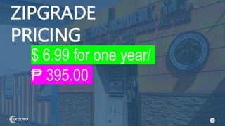 5
ZIPGRADE
PRICING
$ 6.99 for one year/
₱ 395.00
 